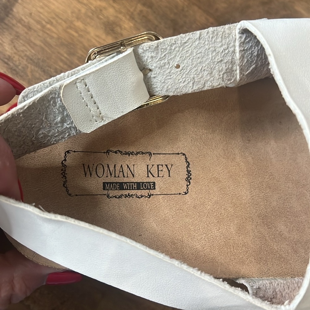 White platform cork sandals size 41 - Picture 4 of 5